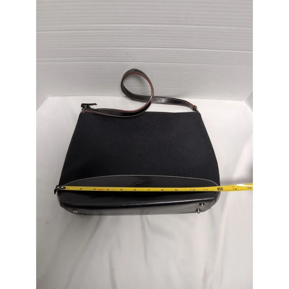 KATE SPADE BLACK CANVAS LEATHER PURSE BAG NEW YORK Beautiful - Picture 14 of 16